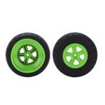 thumbnail image 2 of Juego de llantas de goma para coche RC, 4 Uds., neumáticos de goma para coche RC para camión de recorrido corto 1/10, color verde, 2 of 10