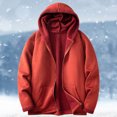 thumbnail image 2 of Men's Winter Lined Hooded Jacket Warm Thick Padded Zipper Casual Sweatshirt Cardigan for Outdoor Comfort, 2 of 2