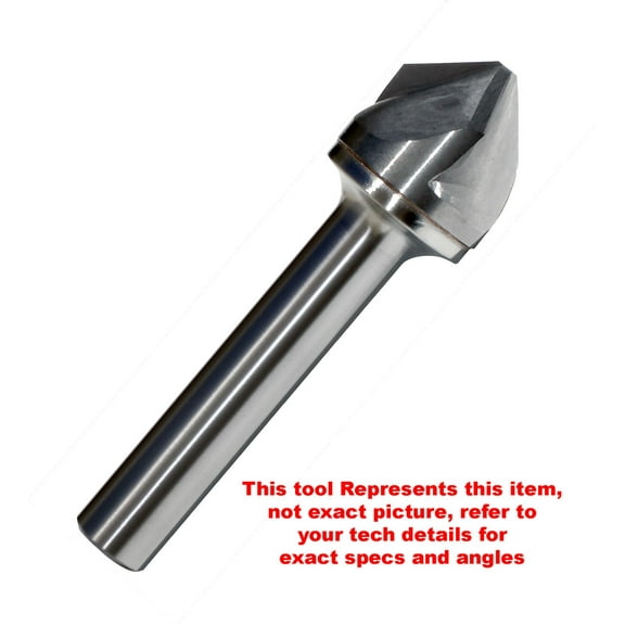 3/4" 90 Included Angle, 3 Flute Solid Carbide Head Countersink