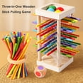 thumbnail image 6 of YiaNXan Montessori Wooden Board Game with 36 Colorful Sticks & Dice, 3-in-1 Ball and Stick Dexterity Games for Cognitive Development & Focus Training, 6 of 10