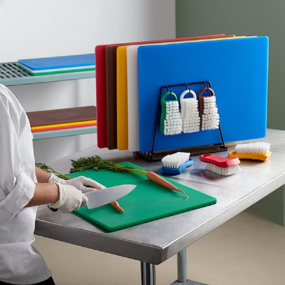 TrueCraftware- 24" x 18" x 1/2" Heavy Duty Wire Frame Cutting Board Rack (Fits) 6 Boards and 6 Brushes Cutting Board- Storage Cutting Board Rack Chopping Board Organizer Stand Holder Kitchen
