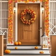 thumbnail image 7 of RBCKVXZ Fall Leaves Garland for Fall Decor - 5.8 ft Artificial Autumns Leaves Vines for Halloween Thanksgiving Decor, Home Mantel Dinner Fireplace Decoration (Red), 7 of 7