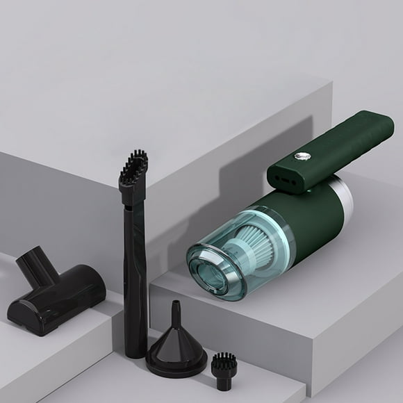 Aspiradora portátil para coche recargable inalámbrica - 14KPA portátil de alta potencia para hogar y auto, 30-45 minutos de duración, 7 accesorios, negro/vino/verde