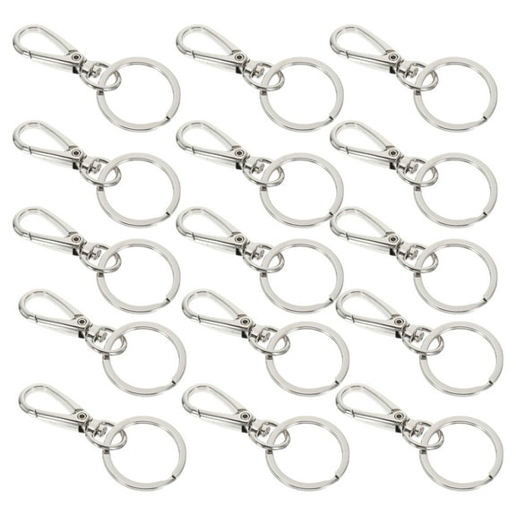 STRANDCHIC 15-Piece Small Zinc Alloy Keychain Clips with Key , Secure Key Holders to Prevent Loss for Daily Use