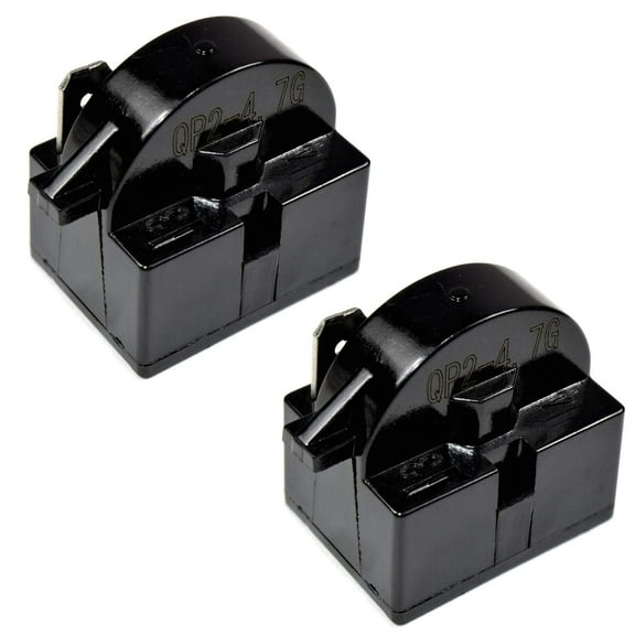 HQRP 2-Pack QP2-4.7 4.7 Ohm 1-Pin PTC Starter / Start Relay for EdgeStar PBWC120SS25 R134a Compressorsfits BWC70SS BWC90SS BWC90SSLT BWC120SS BWC120SSLT Beverage Coolers