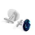 thumbnail image 3 of Wolf Elegant Silver Men's Cufflinks for Formal Attire, Made of Stainless Steel, for Business Meetings, 3 of 6