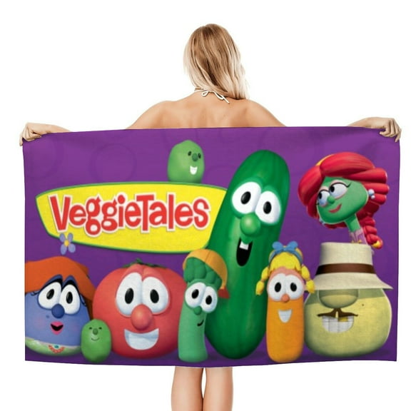 Veggietales Gifts Beach Towel for Women Girl Birthday Inspired Fan Bath Outdoor Music Lover