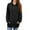 Black, variant on Womens Hoodie Sweatshirt for Women Side Split Fall Fashion 2026 Long Sleeve Shirts Trending Now Navy,S
