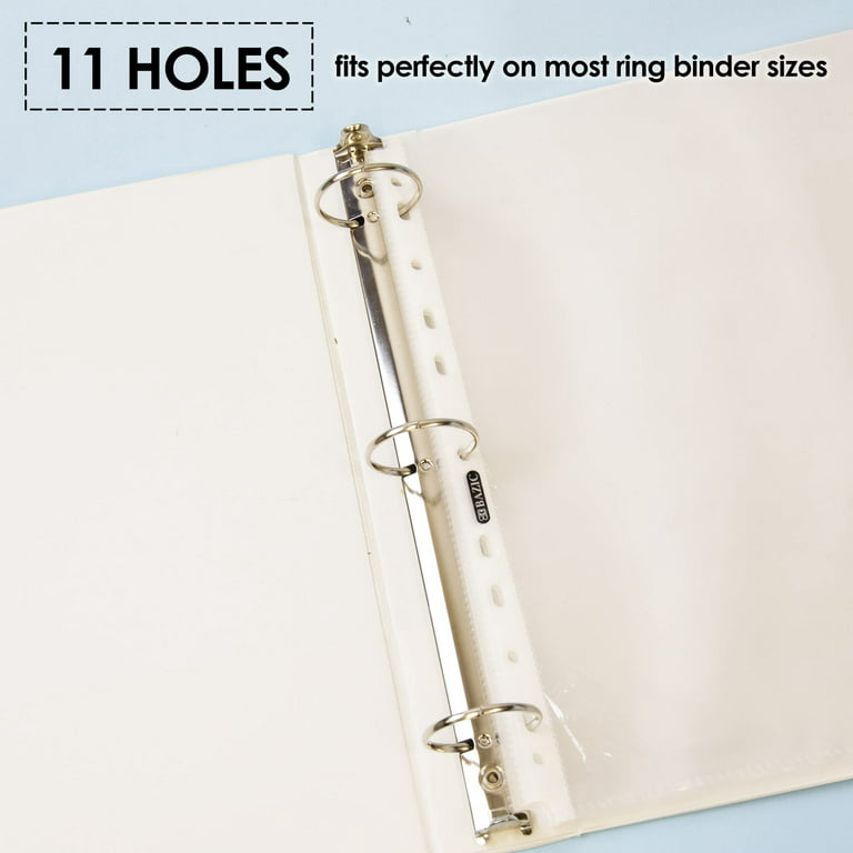 BAZIC Sheet Protectors Economy, Fit 8.5x11 Inch Paper, 11 Hole Clear  Plastic Sleeves Ring Binder Sheets, Archival Safe (100/Pack), 2-Packs
