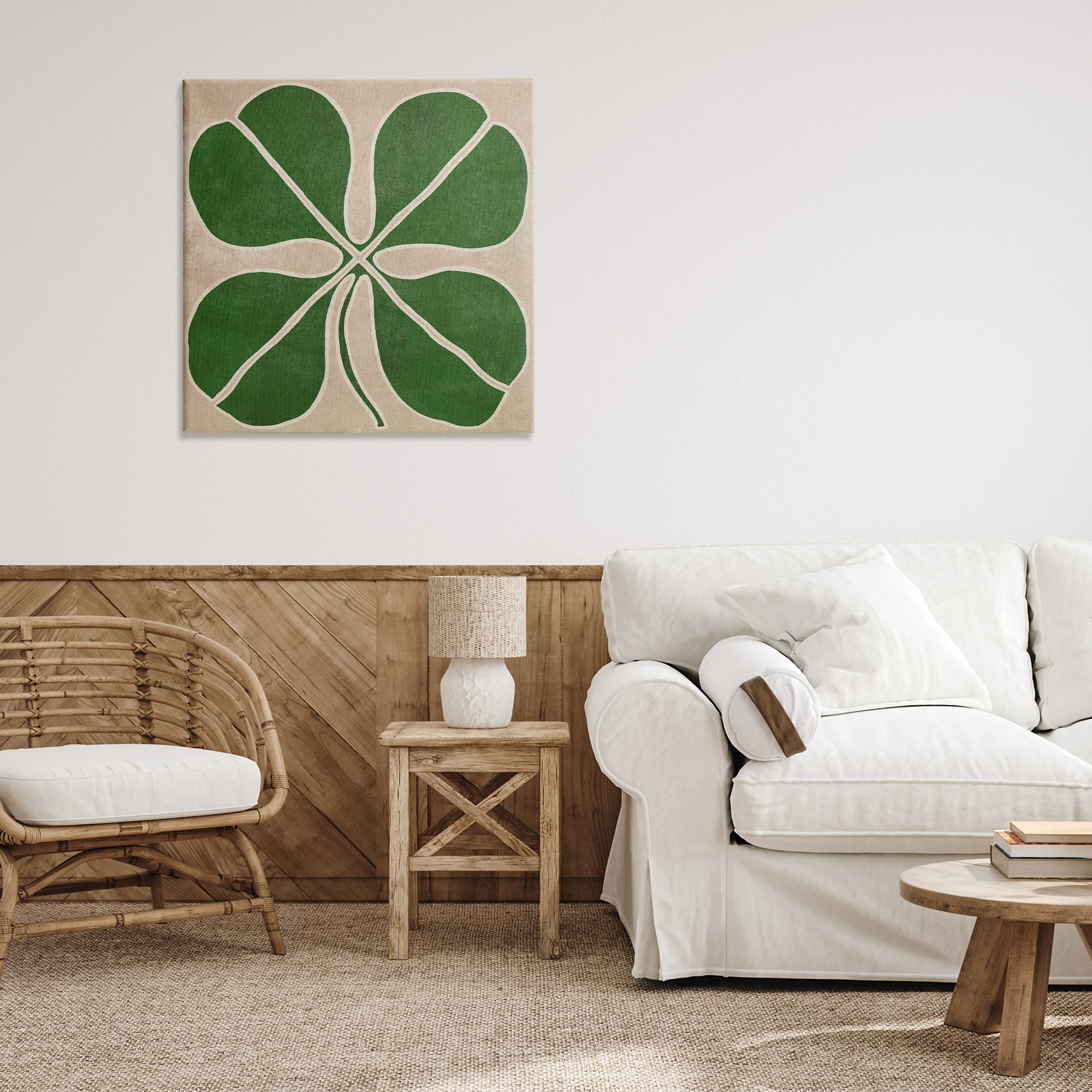 Four Leaf Symmetry Canvas Wall Art, design by June Erica Vess