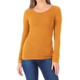 thumbnail image 3 of ClothingAve. Women's Comfy Long Sleeve Round Neck Undershirt Fitted Top | Layering, Work, All Season | Value-Pack Available female Plus Size T-Shirt, 3 of 7