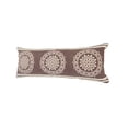 thumbnail image 6 of Ox Bay Floral Medallion Lumbar Throw Pillow with Stripe Border, 14" x 36", Brown / White, 6 of 9