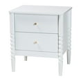 thumbnail image 4 of Baxton Studio Lucera Mid-Century White Queen Size 4-Piece Bobbin Bedroom Set, 4 of 13
