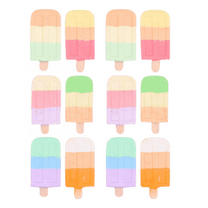 MODANU 12Pcs Ice Cream Sidewalk Chalk, Washable Sidewalk Chalk Paint Party Favors for Fun Summer Playground Outdoor Activities Painting on Chalkboard Blackboard, Multicolor