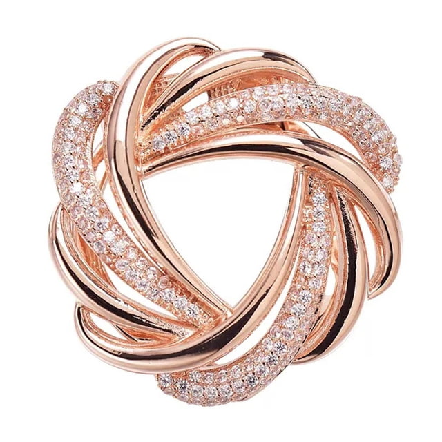 LYMAYTER Anneau Rond Foulard Élégante de Luxe Clip Anneau - Rond Strass Brillant Incrusté, Porte-Vêtements
