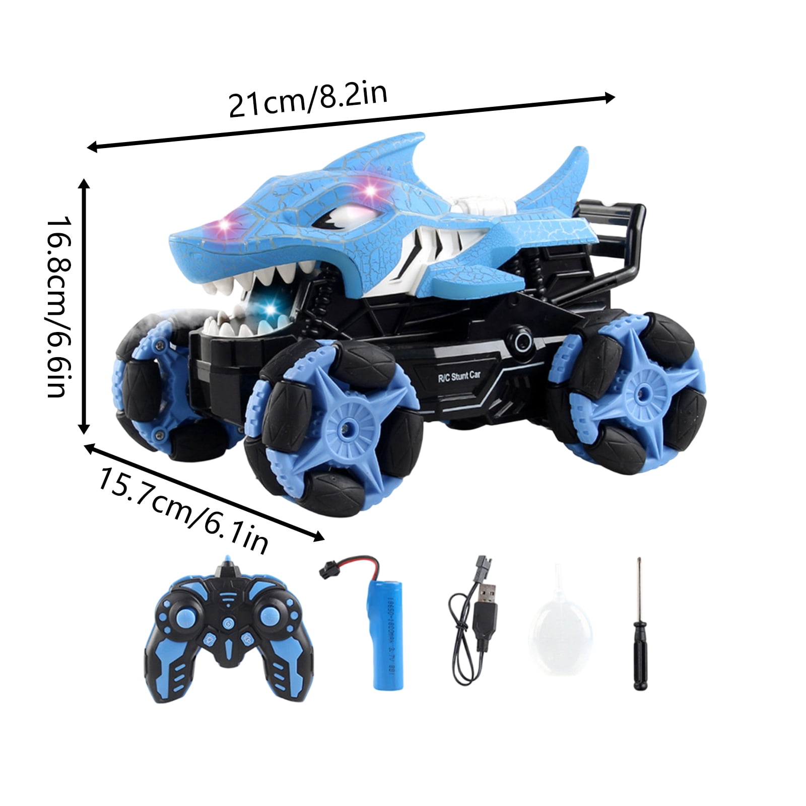 Remote Control Dinosaur Car For Men - Rechargeable RC Dinosaur Toy with Lights and Sounds - Birthday Gift Electric/Robot Dino Vehicle, A, 1Pcs