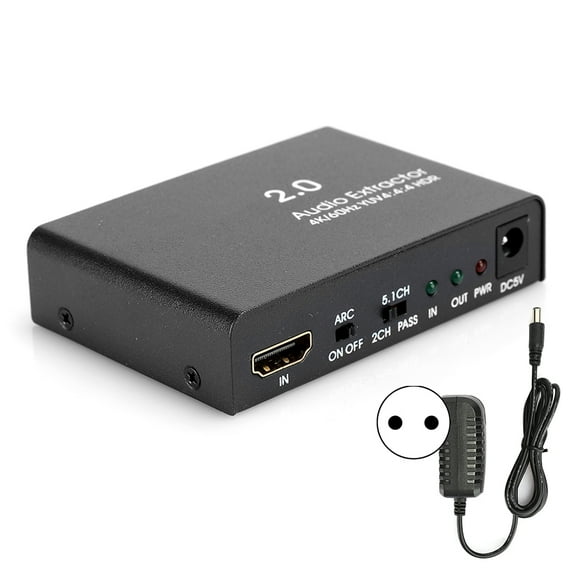 ZOUSSIQI 1x1 4K 60Hz HDMI 2.0 Audio Extractor Digital Optical Splitter YUV4:4:4 HDR EL225#17938