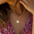 thumbnail image 2 of Crystal Pendant Necklace Collar Chain Choker Rhinestone Wedding Anniversary Art Jewelry Personalized Present Accessories Type 1 Gold, 2 of 7