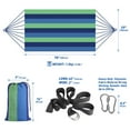 thumbnail image 2 of QUANFENG QF Hammock 2-Person Canvas Cotton Portable Camping Hammock, Support 440lbs, Blue, 2 of 6