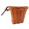 thumbnail image 4 of Wicker Bike Basket Children Bicycle Front Handlebar Mount Basket Hand-Woven Rattan Storage Basket ,S, 4 of 5
