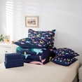 thumbnail image 6 of Manfei Teens Children Cute Dinosaur Twin Bedding Sets 7-Piece,Kawaii Wildlife Dino Bedding Comforter Set Microfiber,Cute Woodland Animal Breathable Sheet Sets,Luxury Bedroom Decor,Reversible, 6 of 8