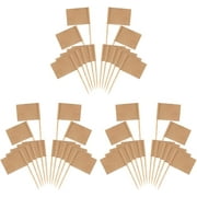 Decor Decor 300pcsset Toppers Appetizers Party/Fruit Supplies Food for Picks Cheeseplate Insert Toothpick Decor Cake Cuake Khaki Blank Flag Design Pirate White
