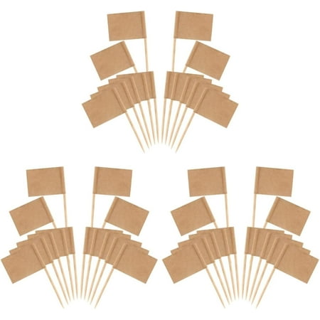 Decor Decor 300pcsset Toppers Appetizers Party/Fruit Supplies Food for Picks Cheeseplate Insert Toothpick Decor Cake Cuake Khaki Blank Flag Design Pirate White