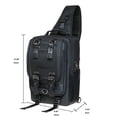 thumbnail image 2 of KAUKKO Canvas Messenger Bag Cross Body Shoulder Sling Backpack Travel Senderismo Chest Bag KAUKKO FD252-2-Black, 2 of 5