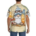 thumbnail image 5 of KLL Hello Summer Cute Gnome Print Men's Shirt Short Sleeve Button Down Summer Cuba Beach Shirts- 4X-Large, 5 of 7