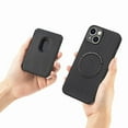 thumbnail image 3 of For Iphone 15 Carbon Fiber Leather Card Magsafe Phone Case(Black), 3 of 8