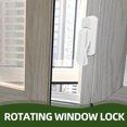 thumbnail image 3 of CHICHUMID 1Set T Shaped Window Latch Locks Replacement Metal Sash Lock White for Home Security, 3 of 8