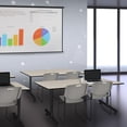 thumbnail image 2 of Regency Kobe 60 x 30 in. T-Base Training Seminar Table- Maple, 2 Zeng Stack Chairs- Grey, 2 of 8