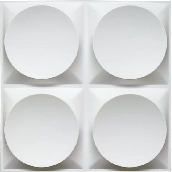 Jinsinto 5 Sheets, 3D PVC Wall Panels, Moon Surface Pattern, White, Paintable, Durable, Recyclable