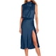 thumbnail image 1 of ICHUANYI Vestido de mujer a la moda, sin mangas, suelto, sin mangas, liso, hasta la rodilla, vestido dividido ICHUANYI WER202308214228, 1 of 8