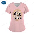 thumbnail image 1 of Pocket Nursing Scrub Uniform Ladies V-neck Care Workers Nurse Working Medical Uniforms Blouse Disney Mickey Mouse Print TopsXXXL Gao Jinjia LED, 1 of 2