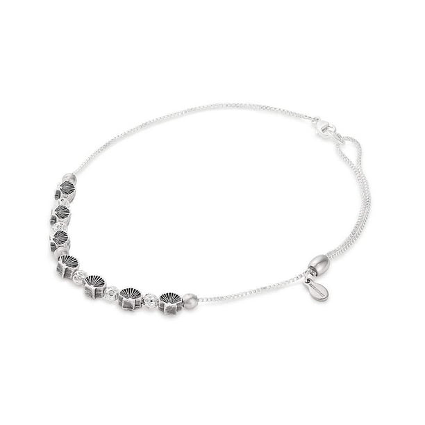 Alex and Ani Adjustable Anklet for Women Summer Seashell Charm