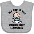 thumbnail image 3 of Inktastic Dad is Worlds Best Lawyer Boys Baby Bib, 3 of 4