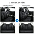 thumbnail image 2 of Car Seat Covers for Subaru Crosstrek Forester Legacy Outback WRX 2000-2025, 5-Seat Waterproof PU Leather Seat Protector Black, 2 of 14