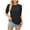 Black, variant on Plebaso Summer Tunic Tops for Women Puff Short Sleeve Crew Neck Casual T-Shirts Vacation Beach Cute Blouses