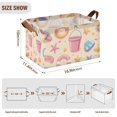 thumbnail image 7 of Yayeee Foldable Storage Basket for Shelves with Handles Waterproof Cloth Bins, Blue Beach Toys Pattern, 7 of 7