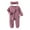 Purple, variant on WIBACKER Newborn Baby Girl Fall Winter Outfits Clothes Knit Jumpsuit Ruffle Romper Zip Up Coming Home Outfit Footies Bodysuit