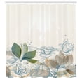 thumbnail image 2 of Ambesonne Flower Shower Curtain, Art Floral Romance Hibiscus, 69"Wx84"L, Olive Green, 2 of 4
