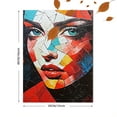 thumbnail image 3 of Abstract Mosaic Woman Face Canvas Painting，Suitable for Living Room， Bedroom， Office， Bathroom， and Hallway Decoration., 3 of 8
