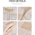 thumbnail image 3 of BTFBM Womens Sweatshirt Sherpa Quarter Zip Pullover Fall Winter Long Sleeve Fleece Sweaters Hoodies Sweatshirts Clothes, 3 of 4