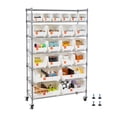 thumbnail image 1 of VEVOR 7-Tier Rolling Bin Storage Rack, 22 Organizer Bins, Bin Rack Storage Steel Wire Shelving System with Wheels, Mobile Tool Organizer for Garage, Warehouse, Office, Restaurant, Classroom, Kitchen, 1 of 9
