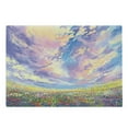 thumbnail image 1 of Pastoral Cutting Board, Pastoral Valley Under Surreal Dreamy Sky Floral Fresh Blooming Flourishing Nature, Decorative Tempered Glass Cutting and Serving Board, Large Size, Multicolor, by Ambesonne, 1 of 1