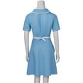 thumbnail image 4 of Waitress The Musical Style Blue Waiter Maid Dress Uniform Outfit with Apron for Women, 4 of 7