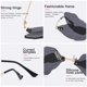 thumbnail image 5 of Qarigey Gafas de sol con alas de libélula, gafas de sol irregulares sin montura, gafas de sol con personalidad a la moda, gafas de fiesta para mujer Lentes No. 4 Qarigey AP007338-04, 5 of 6