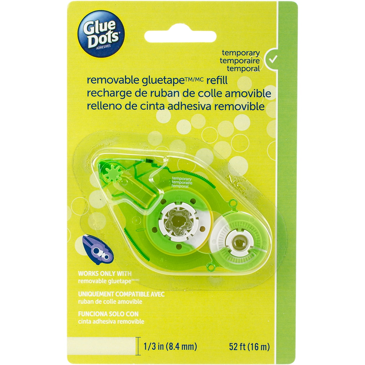 Glue Dots Tape RefillRemovable .333x52' For 40601 Runner