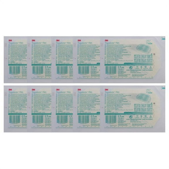 3M Tegaderm Transparent Film Dressing Frame Style 2-3/8 X 2-3/4" 10 Ct | Tattoo Aftercare | Waterproof Transparent Dressing for Wound Protection | Shower Shield | Sterile